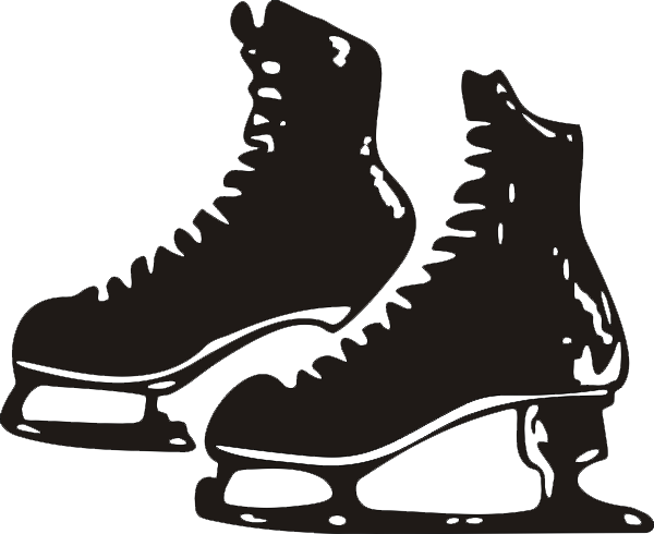 Aufkleber Schlittschuhe