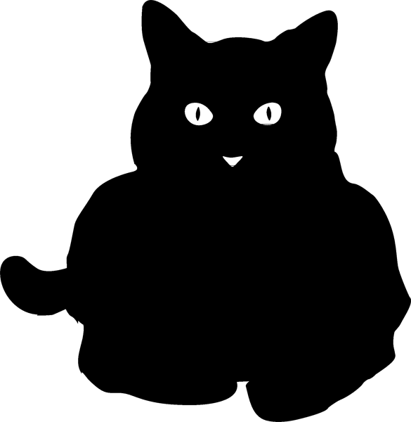 Aufkleber schwarzer Kater