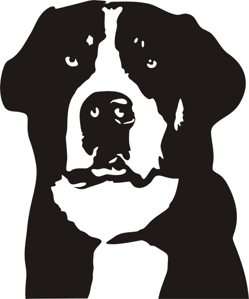 Hundeaufkleber Berner Sennenhund
