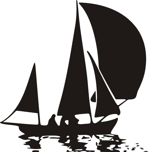 Segelboot als Aufkleber