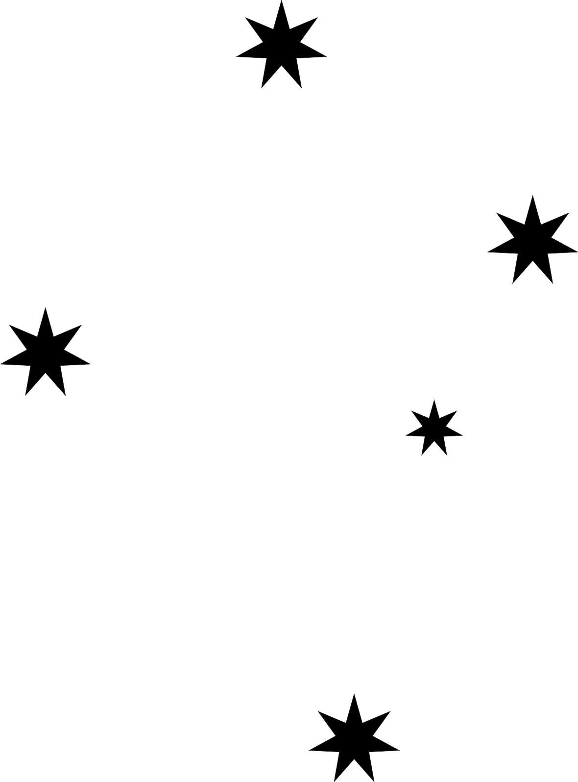 Kreuz des Südens Sternbild - Aufkleber