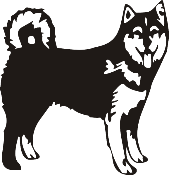 Hundeaufkleber Husky
