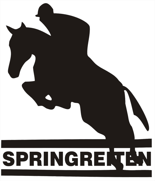 Aufkleber Springreiten