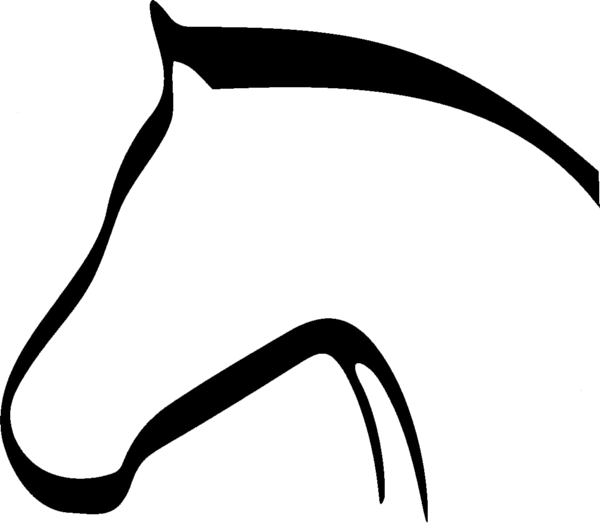 Aufkleber Silhouette Pferdekopf 