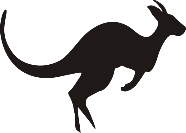 Aufkleber Känguru
