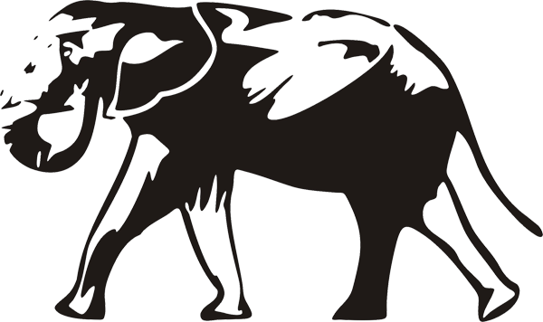 Aufkleber Elefant