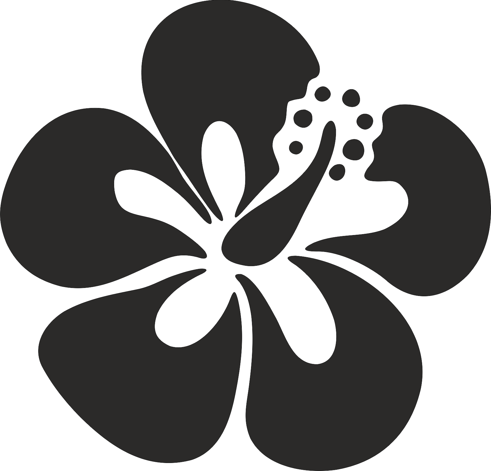 Aufkleber Hibiskus -01
