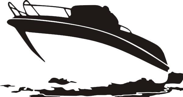 Motorboot als Aufkleber