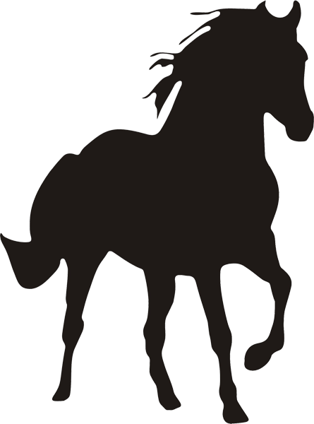 Aufkleber Pferdesilhouette
