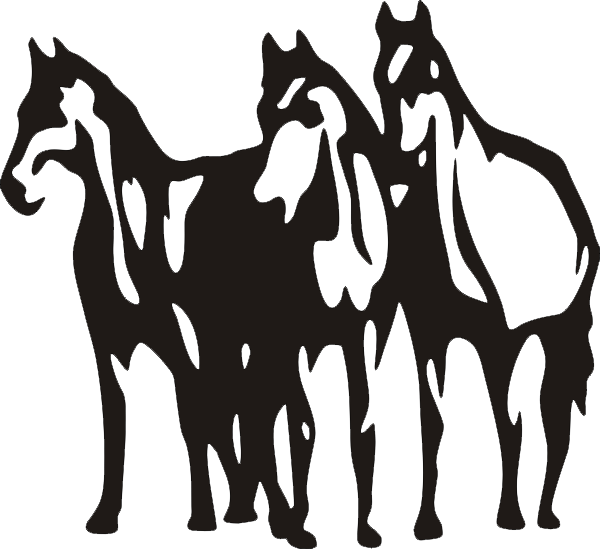 Aufkleber Pferdegruppe