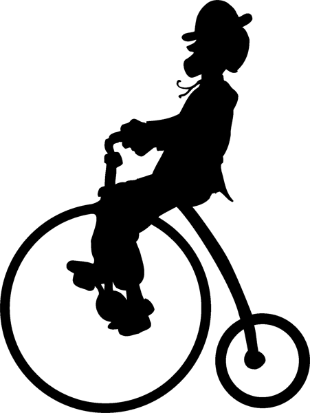 Historischer Radfahrer