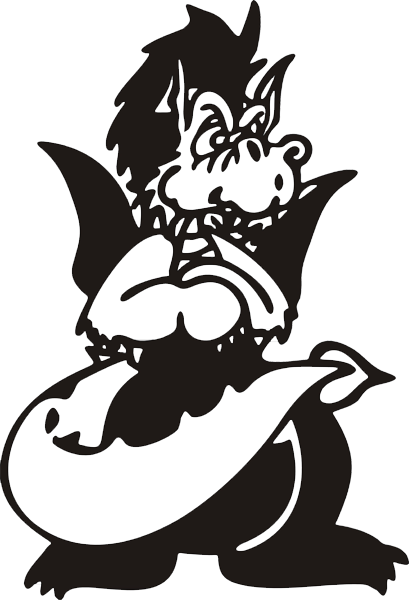 Drache Cartoon Aufkleber