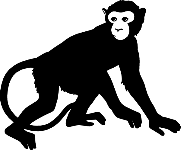 Aufkleber Affe