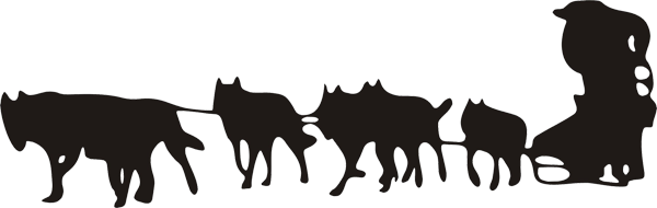 Aufkleber Schlittenhunde