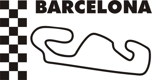 Rennstreckenaufkleber Spanien Barcelona