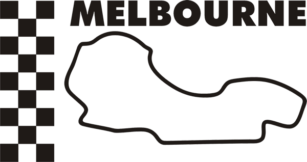 Rennstreckenaufkleber Australien Melbourne