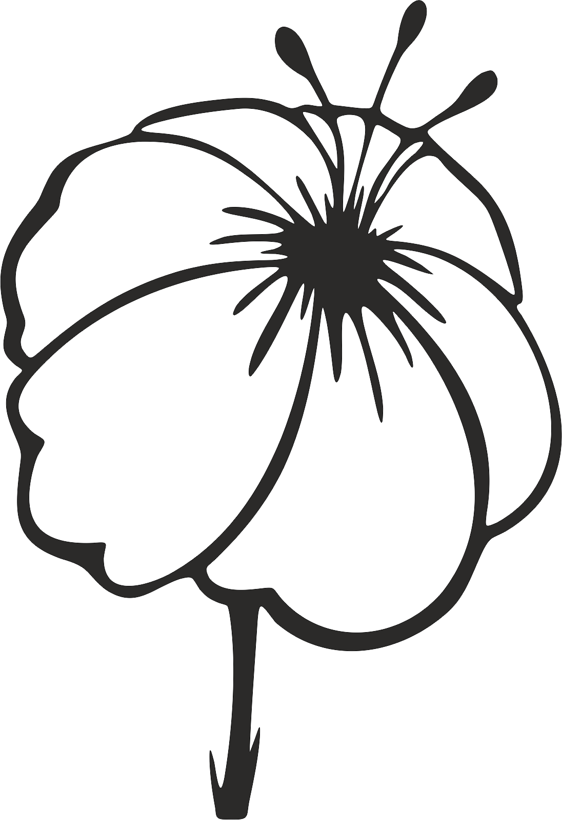 Aufkleber Blume -01