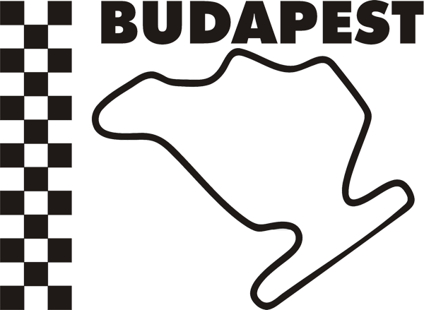Rennstreckenaufkleber Ungarn Budapest