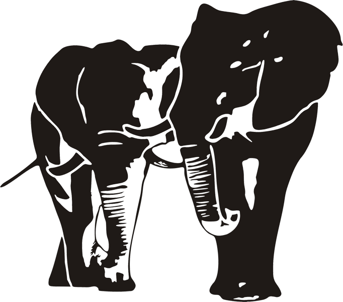 Aufkleber Elefant
